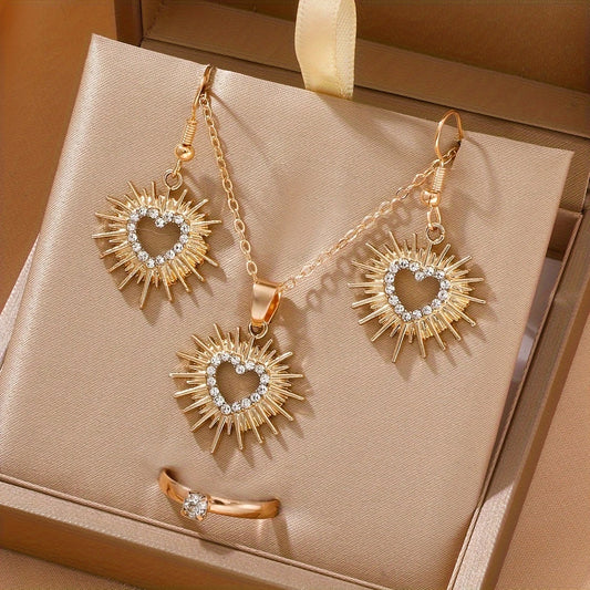 Elegantes Herz Anhänger Schmuckset – Ein Symbol der Liebe und Raffinesse